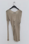 Marc Le Bihan Asymmetric long-sleeved top with shoulder ties 2861 MLB-2861-DLH TILLEUL Light green yellow